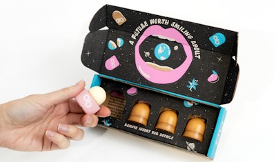 Above & beyond lip balms are available online only, in a starter set with one reusable case and three refills.