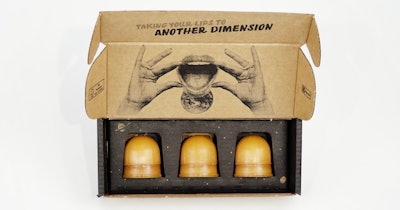 Lip balm refills are available in shipments of three.