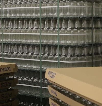 Britvic trial to remove plastic shrouds on drink pallets.