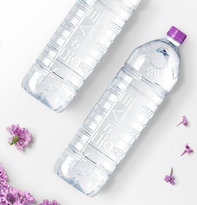 Korean water brand Montbest moves to labelless bottles.