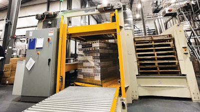 A TopTier two-in-one palletizer and stretch wrapper anchors Dust Bowl’s end-of-line packaging operations.