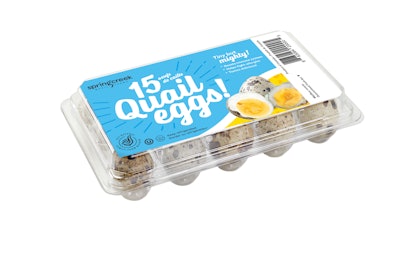 Spring Creek Bio-PET quail egg carton