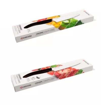 Kyocera's Gen and Shin Black Series knives will use plastic-free packaging.