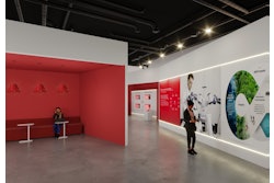 Rendering of ABB's Auburn Hills Robot Studio entryway.