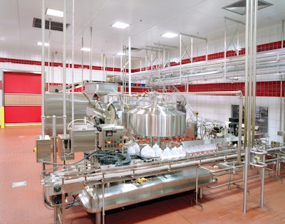 Durable, anti-microbial flooring made of dairy brick has been the industry standard for liquid processing zones, but acid-resistant tile has made inroads in recent years due to its cost-effectiveness.