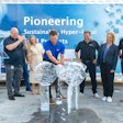 SEG’s new autonomous microfactory was unveiled at the grocer’s Jacksonville Distribution Center where a ribbon made of 200 pounds of ice was cut with a chainsaw by SEG’s Chief Merchandising Officer, Dewayne Rabon, joined by SEG and Relocalize leadership.