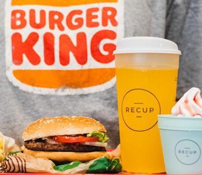 Burger King partners with Recup to offer reusable cups in Germany.