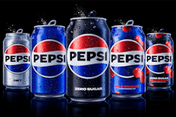 Pepsi has new livery, but retains it's characteristic globe logo design.