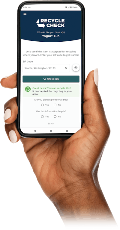 Recycle Check Hand Shot Bottom Fade