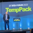 Lee Menszak, associate director, engineering at Merck, addressed the crowd at ISTA’s TempPack in Houston.