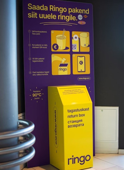 Ringo is piloting its reusable packaging in self-serve food counters at Rimi stores.