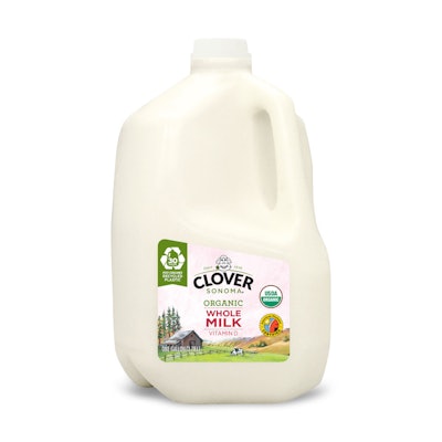Clover Sonoma's new milk jugs are made with Envision's EcoPrime food contact-approved rHDPE.