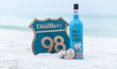 Distillery 98 is using sustainable packaging in the form of a paper Frugal Bottle for its Half Shell Vodka.