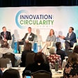 (from left) Ron Cotterman, VP, Global Corporate Affairs, SEE; Dr. Jan Henke, Director, ISCC; Diane Marret, Sustainability Director, Consumer Packaging NA, Berry Global, Inc.; and Matt Rudolf VP, International Business Development, SCS Global Services