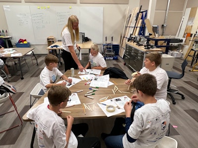 Attendees participate in engineering-based activities at the Summer Manufacturing camp.