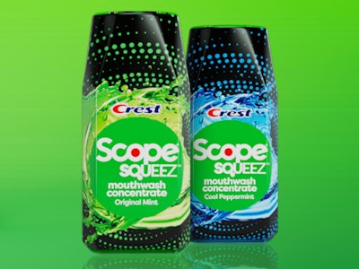 Scope Squeez in the 50 mL bottle is available in two varieties, Original Mint and Cool Peppermint.