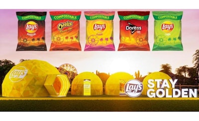 Frito-Lay compostable chip bags were available at food vendors at the 2023 Coachella Music Festival.