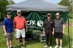 CPA Board President Jerry Thompson, Jeff Graham, former CPA Board President Mark O'Malley, and CPA General Counsel Eric Greenberg at charity golf tournament.