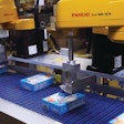 The case packer includes a pair of robots that quickly and efficiently orient cartons into the patterns required.