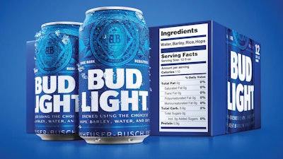 Bud Light Ingredient Label