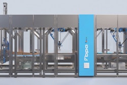 BluePrint Automation's Spider 300v robotic case loader is being shown for the first time in the Americas at PACK EXPO Las Vegas.