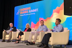 Co-manufacturers and co-packers provide insight to emerging brands about how to grow their business. From left to right: Ron Puvak, Contract Packagers Association; DeAnn DeVenney, Maverick Packaging; Dillon Vincent, Crystal Packaging; and Paul Shrater, Minimus Products.