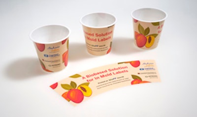 Samples of recyclable mono-material packaging containers.