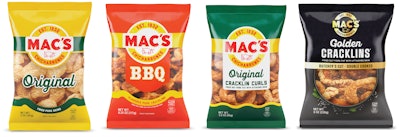 Mac’s Chicharrones, Turkey Creek Snacks, and Pörq are Benestar’s own brands. The company also produces pork rinds as a CM/CP for private label.