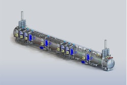 The continuous sterilizer is an inline solution meant to ensure better quality with its capacity to sterilize over 800 pouches per minute, or half a ton of product every five minutes.