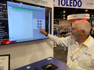 Mettler-Toledo’s Victor Kelly demonstrates the latest version of the company’s ProdX software, showing the ease of documenting and reporting inspection issues.