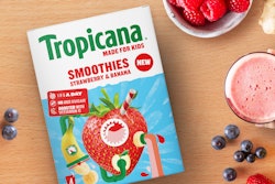 The multipack carton is designed with parents' eyelines in mind. The trusted brand and product variety--smoothie for kids, not juice--resides atop the pack since the bottom half can be obscured in retail chillers on on-shelf in refrigerated cases.