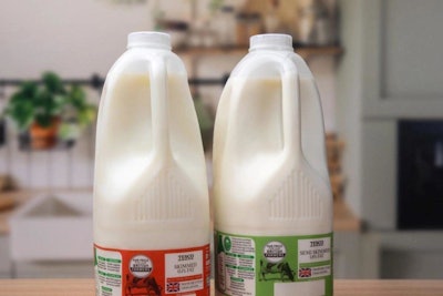 Tesco says its new clear milk caps will make the packaging easier to recycle.