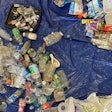 Plastic waste collected in April 2022 from the Erie Basin Marina in the City of Buffalo.