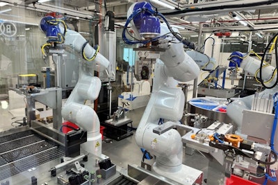 Robotic devices in the Smart Learning Factory, provided by BBS Automation.