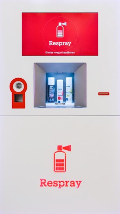 Respray Solutions' refill cans use compressed air as a propellant to reduce emissions.