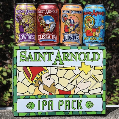 Saint Arnold, Texas’s oldest craft brewer, creates beer sold in distinctive, colorful cans.
