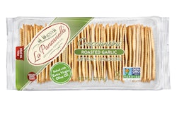 La Panzanella's new Croccantini cracker package design features simplified graphics to showcase the product inside.