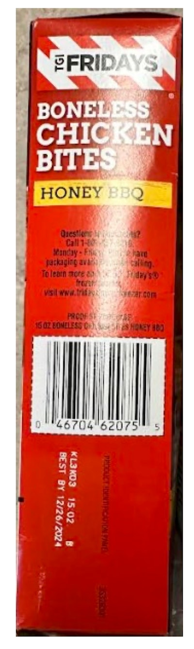 TGIF Chicken Bites Recall Plastic