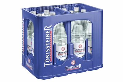 Tönissteiner's new PCR rPET water bottle can be fully recycled at the end of its lifespan.