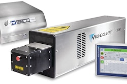 Videojet Technologies’ new Videojet 3350 and Videojet 3350 Smart Focus 30-watt CO2 laser marking systems print text, barcodes, graphics, and other information at speeds up to 2,000 characters/sec.