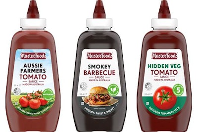 Mars Food & Nutrition Australia's new MasterFoods squeezy sauce bottles are anticipated to cut the company's virgin plastic consumption by 12.7 metric tons in 2024.