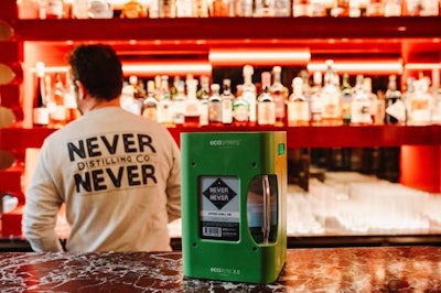 The ecoTOTE brings a 60-90% carbon footprint reduction for spirits packaging and distribution.