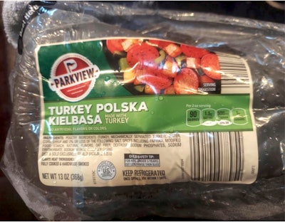 Aldi turkey kielbasa sausage recall Parkview