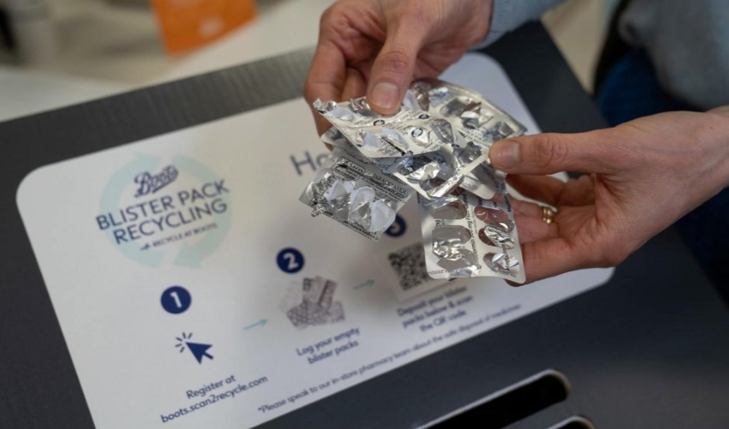 Boots launches recycling pilot scheme for blister packs.