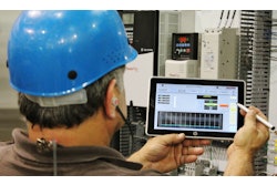 This modernized control cabinet (foreground) offers the added functionality of a mobile HMI for operators and maintenance personnel. A control system update can prolong the life of the retort for years.