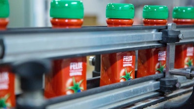 Orkla Foods' new PET bottles improve recyclability, include recycled PET, and offer a 30% reduction in bottle weight.