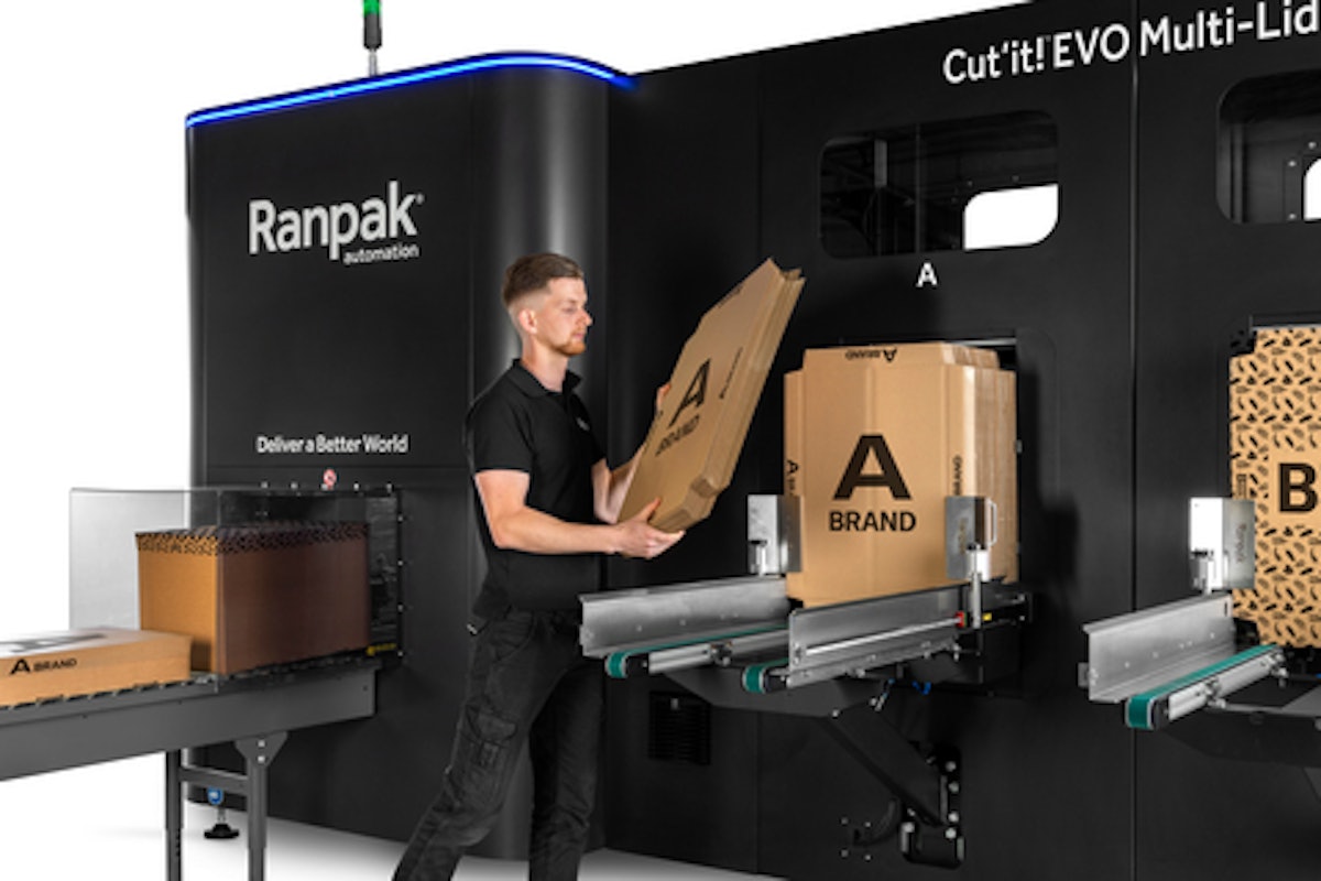 เครื่องบรรจุภัณฑ์แบบอินไลน์อัตโนมัติ จาก: Ranpak Corporation