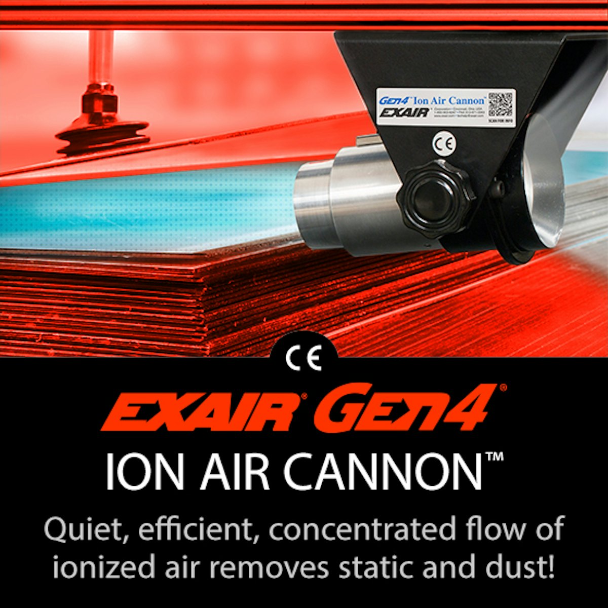 เครื่องกำจัดไฟฟ้าสถิตจาก: Exair Corporation