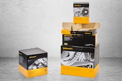 Continental's new timing belt packaging cuts both waste and transport emissions through optimized corrugated package design.