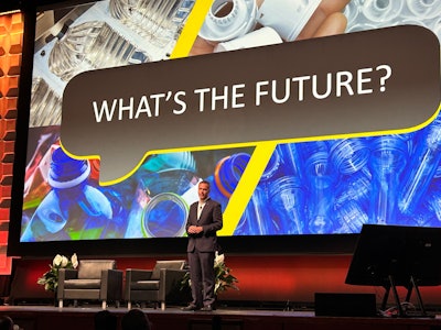 Michael Cicco, President & CEO at FANUC America Corp., presented the first-ever keynote address for NPE: The Plastics Show.